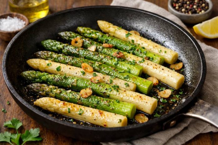 Asperges a la poele : recette rapide et savoureuse Asperges a la poele : recette rapide et savoureuse