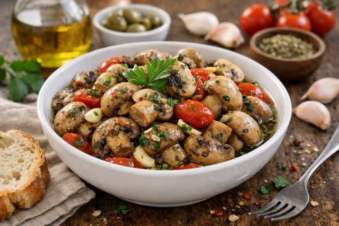 Champignons marinés à l'italienne : recette facile et parfumée