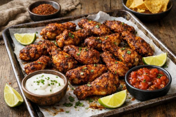Ailes de poulet tex-mex : recette épicée et croustillante au four